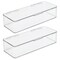 mDesign Plastic Home Office Storage Organizer Bin Box, 2 Pack